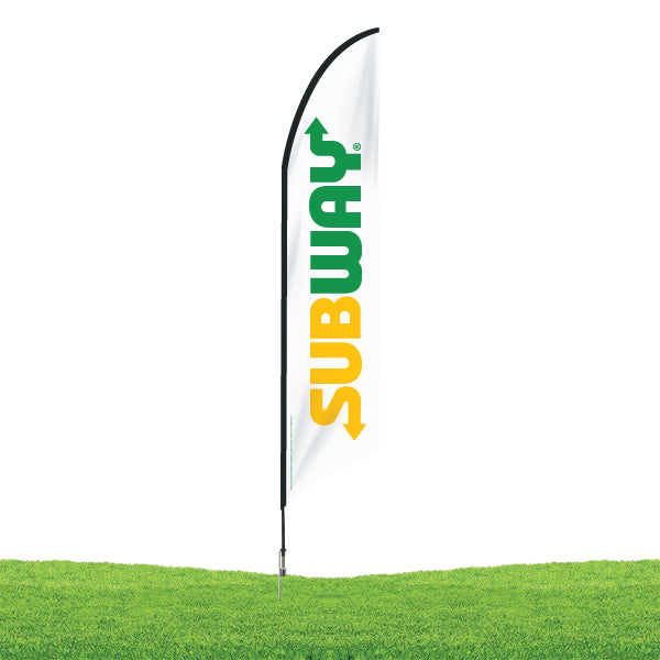 14 ft. Subway Feather Flag Kit - White Background