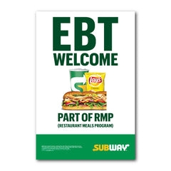 EBT Welcome 24X36 Window Cling