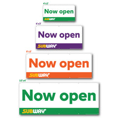 Subway Now Open Banner